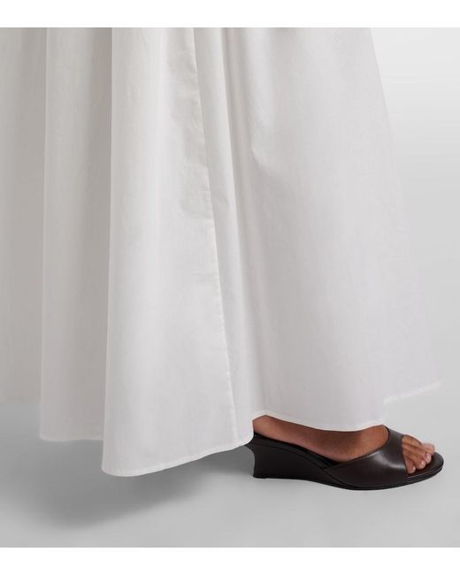 Adriana Degreas White Cotton Maxi Skirt