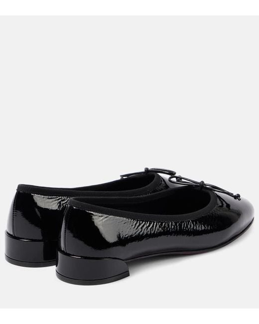 Christian Louboutin Black Sweetie Jane Patent Ballerina Flat