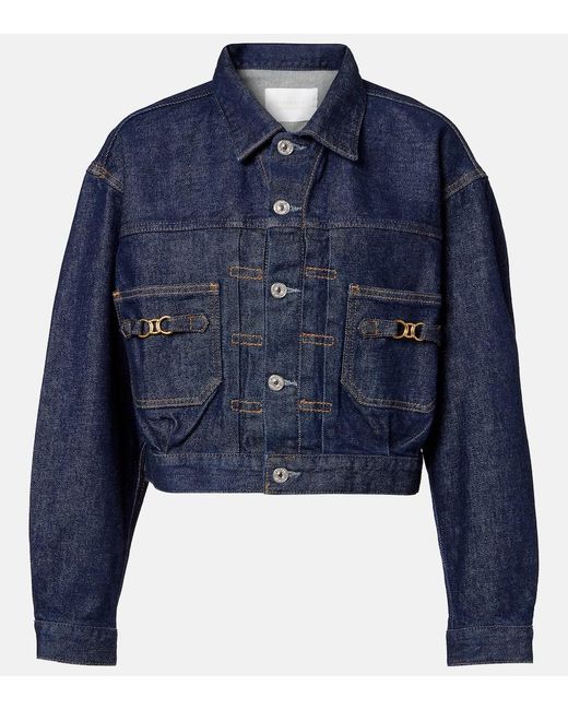 Citizens of Humanity Blue Alma Cropped Denim Jacket