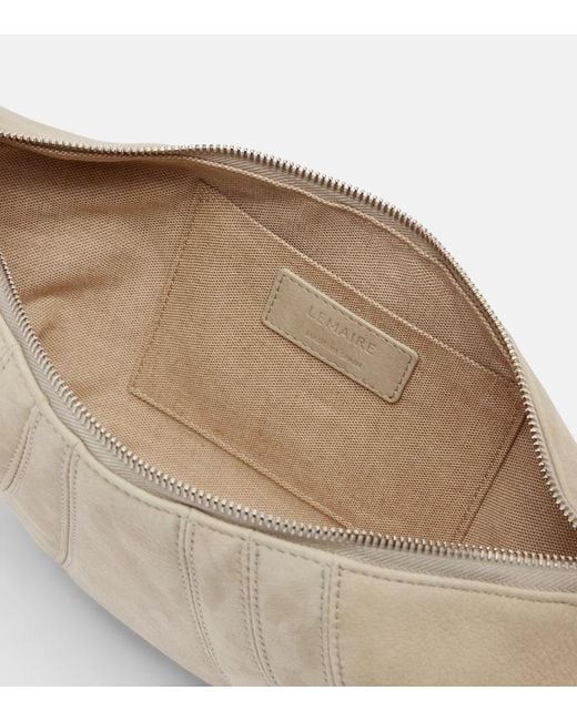 Lemaire White Croissant Small Leather Shoulder Bag