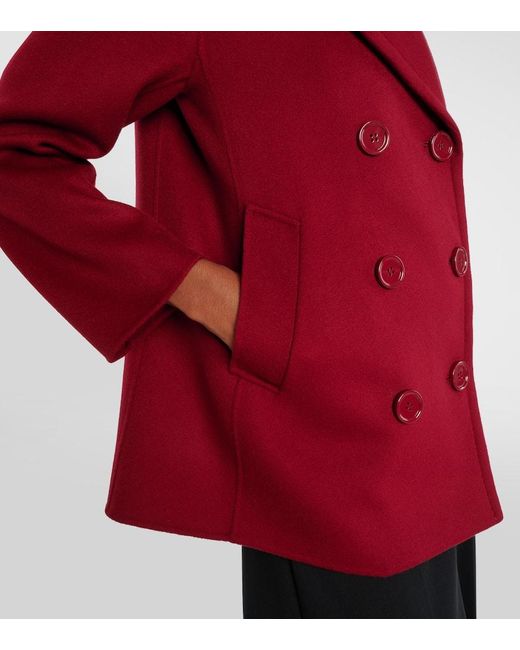 Max Mara Red Elise Virgin Wool Jacket