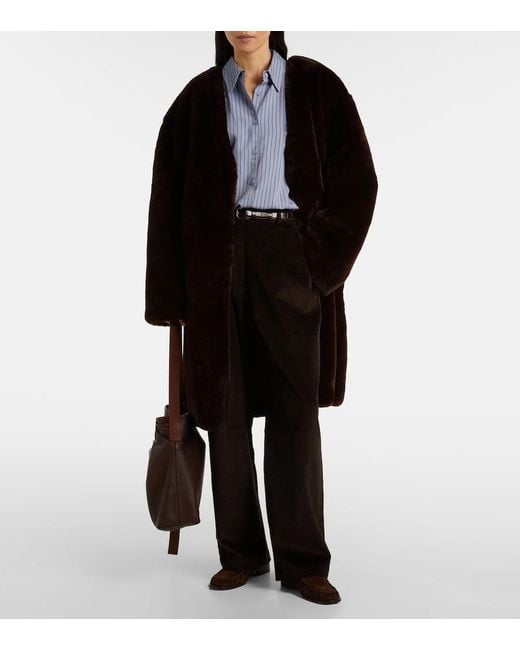 Frankie Shop Black Norstrand Cotton Corduroy Straight Pants