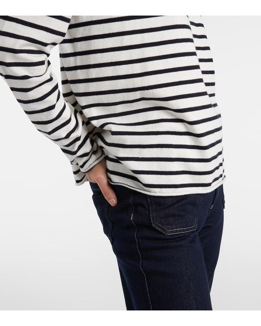 Jardin Des Orangers White Cotton, Silk, And Cashmere Sweater