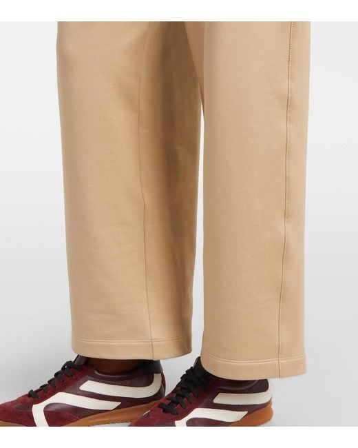 Max Mara Natural Filovia Silk And Cotton Wide-Leg Pants