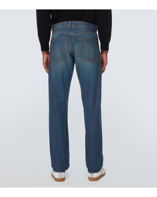 Maison Margiela Blue Mid-rise Straight Jeans for men