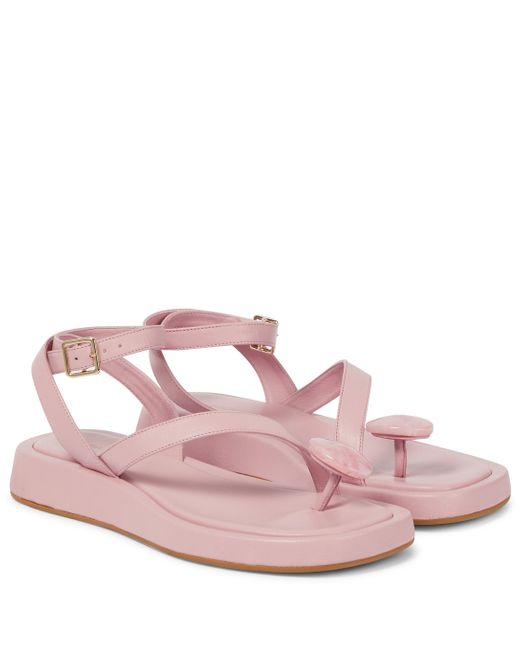 Gia Borghini Gia/rhw Rosie 18 Leather Sandals in Pink | Lyst Canada