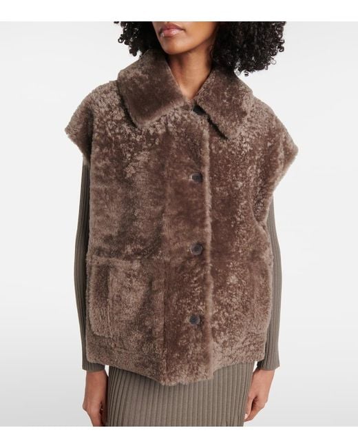 Joseph Brown Reversible Shearling And Leather Vest