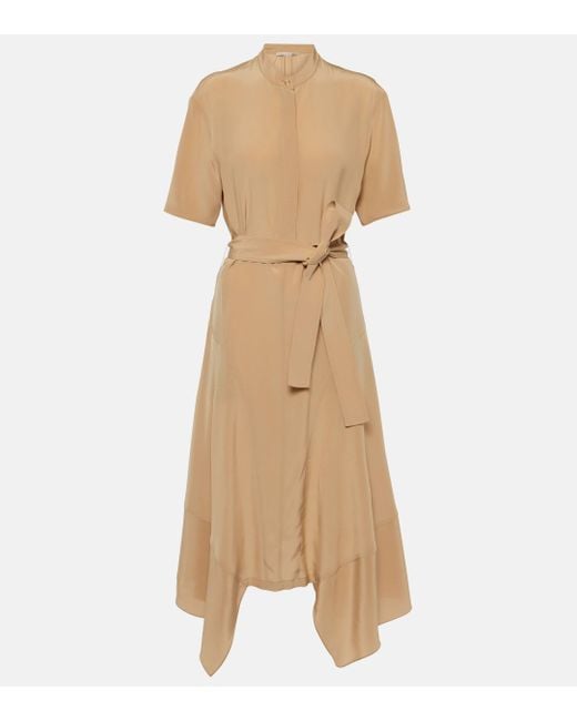 Stella McCartney Natural Silk Crepe De Chine Shirt Dress