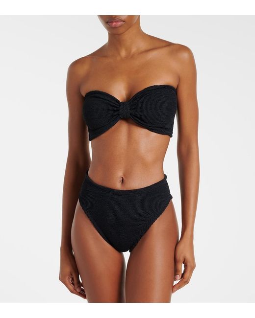 Hunza G Black Jean Bandeau Bikini