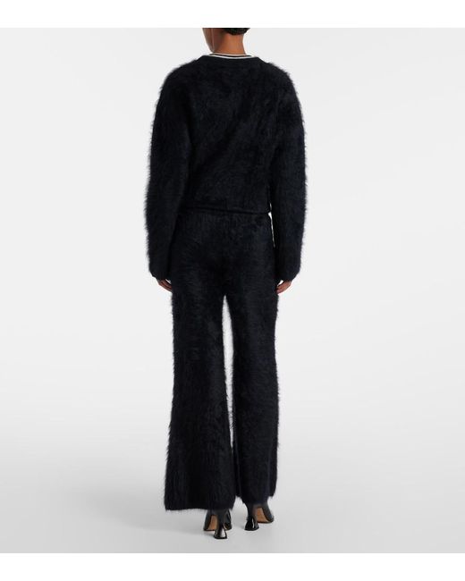 Lisa Yang Black Ellery Brushed Cashmere Flared Pants
