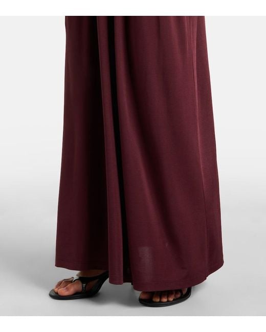 AYA MUSE Purple Anara Ruched Maxi Dress