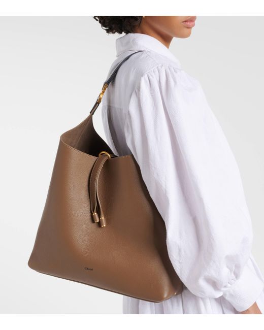 Chloé Brown Marcie Medium Leather Tote Bag
