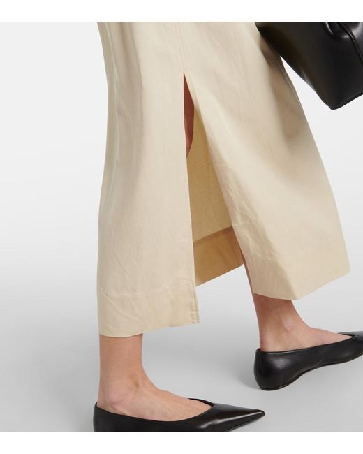 Totême Natural Tie-Detail Midi Dress