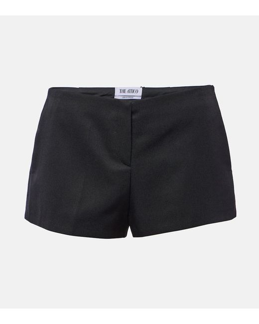 The Attico Black Virgin Wool Shorts