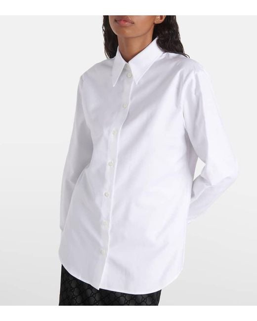 Camisa de popelin de algodon Gucci de color White