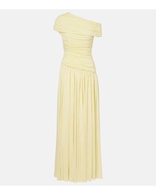 Jonathan Simkhai Yellow Rhiannon Gathered Jersey Maxi Dress