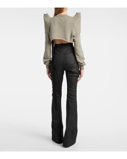 Rick Owens Blue Bolan High-Rise Bootcut Jeans