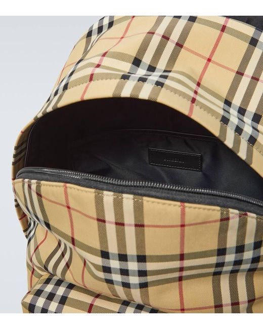 Burberry Rucksack Check in Metallic für Herren