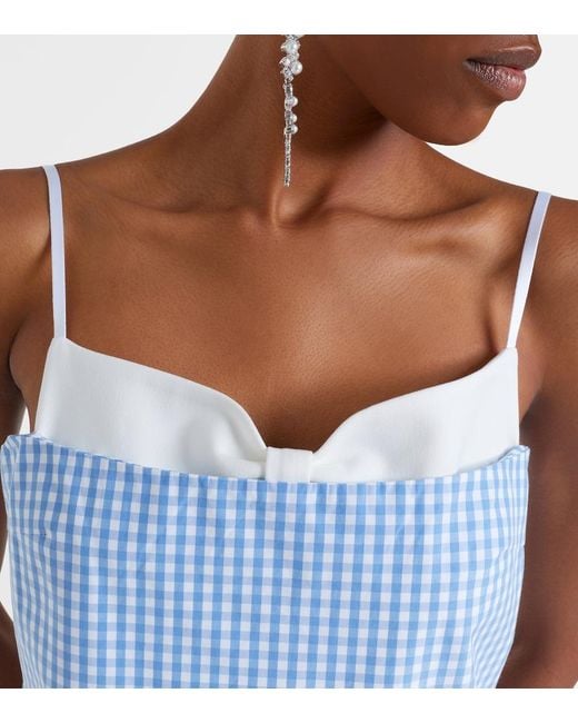 ShuShu/Tong Blue Gingham Cotton Minidress