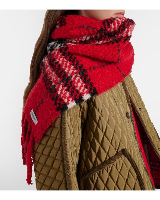 Sciarpa Check di Burberry in Red