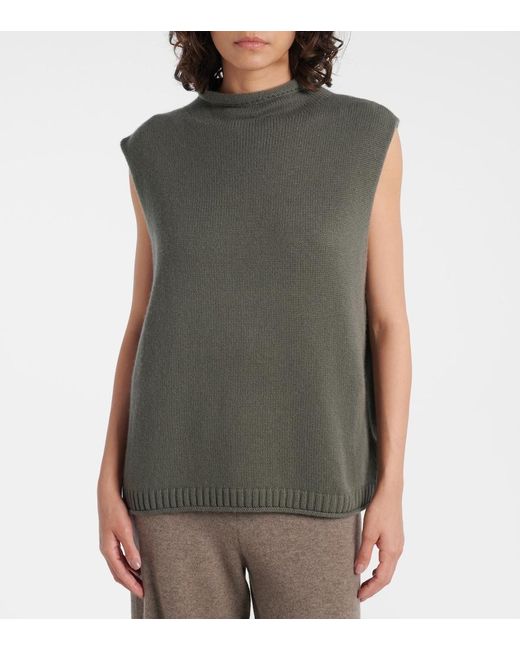 Lisa Yang Green Knitted Cashmere Top
