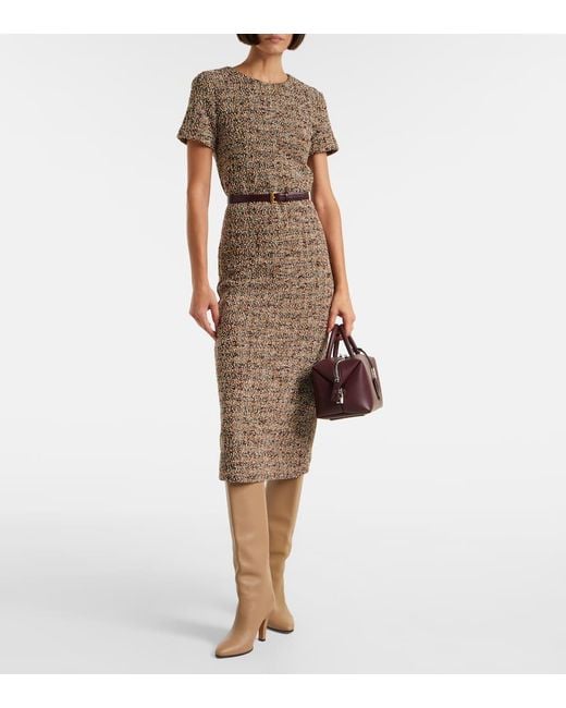 Max Mara Natural Midikleid Giugno Aus Tweed
