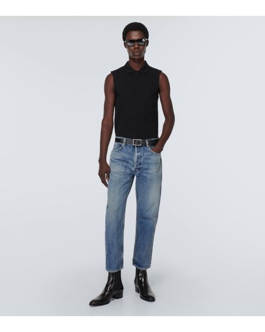 Saint Laurent Blue Mick Straight Jeans for men