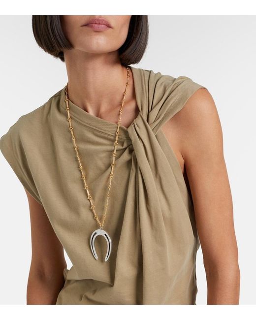 Isabel Marant Metallic Byrne Chain Necklace