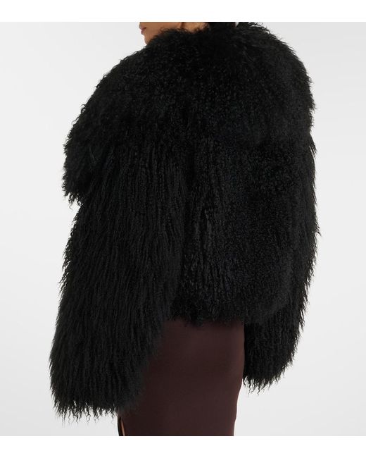 The Attico Black Shearling Jacket