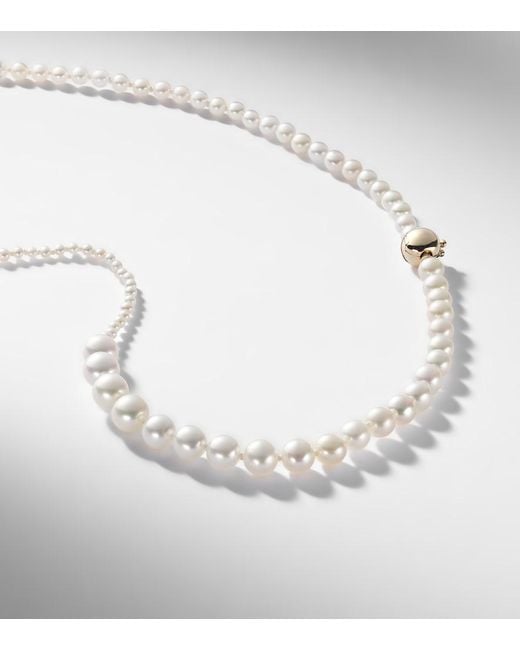 Sophie Bille Brahe White Petite Peggy 14Kt And Pearl Necklace