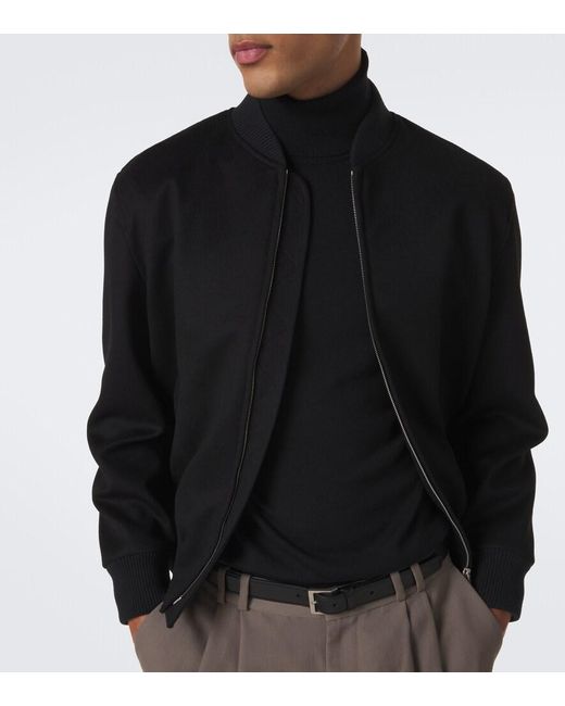 Slowear Black Virgin Wool Turtleneck Sweater for men