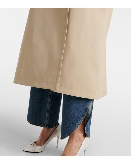 Alaïa Natural Split Sleeve Belted Trench Coat