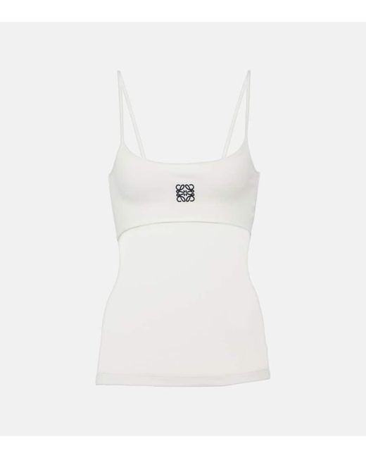 Tank top de jersey con anagrama Loewe de color White