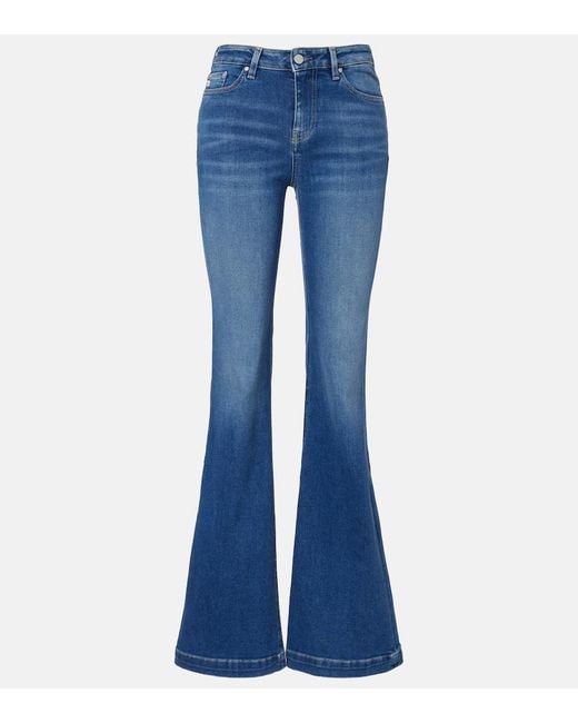 Jeans Flared Tropea A Vita Alta di AG Jeans in Blue