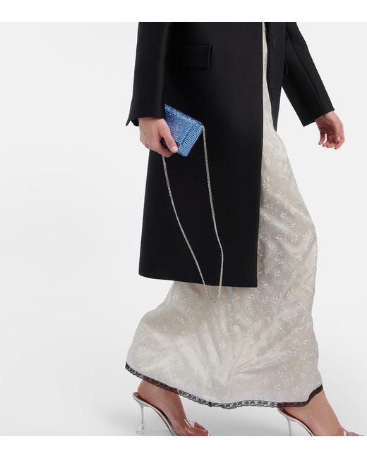 AMINA MUADDI Blue Superamini Embellished Clutch