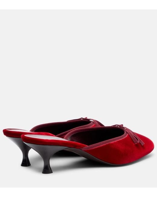 Herbert Levine Red 24/7 Velvet Mules