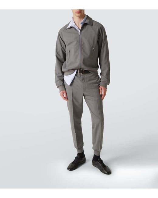 Prada Hose Aus Wolle in Gray für Herren