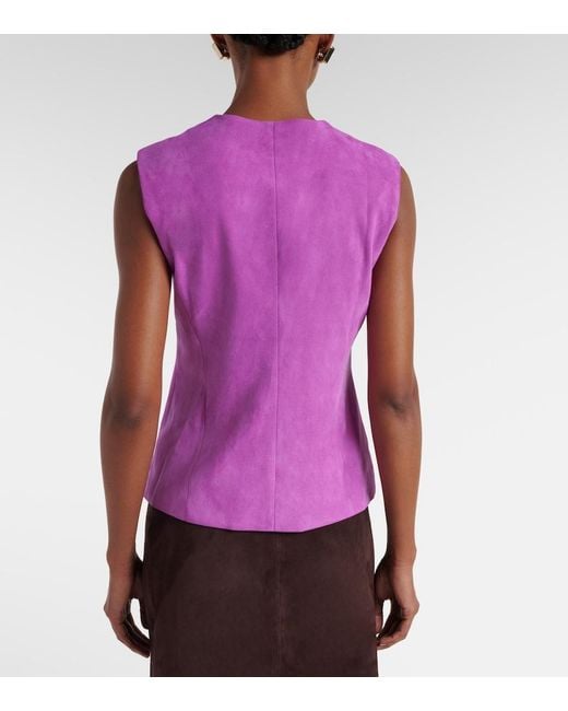 Stouls Purple Leather Top