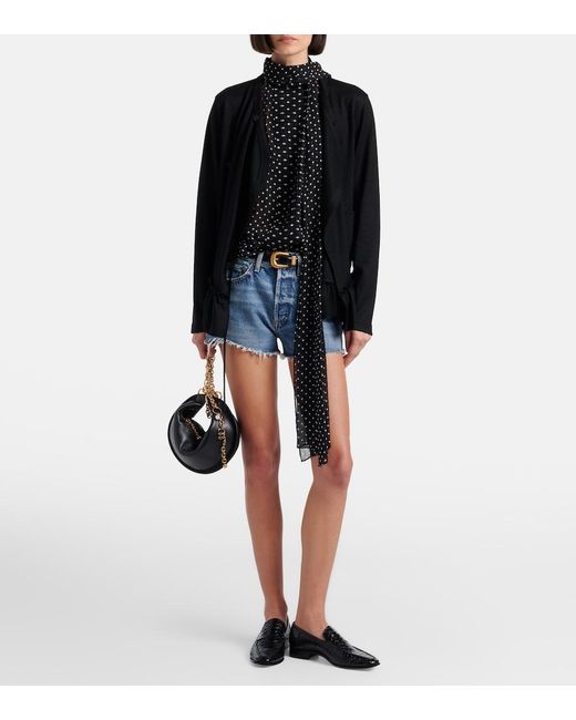 Agolde Blue Parker Denim Shorts