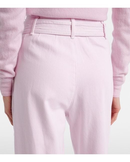 Agolde Pink X Maria Mcmanus Belted Wide-Leg Jeans