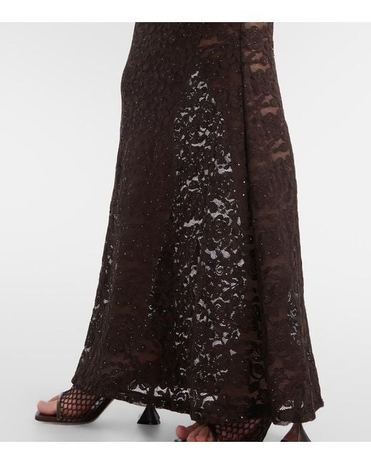 Bananhot Black Tyler Floral Lace Maxi Dress