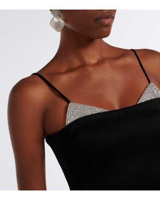 David Koma Black Embellished Gown