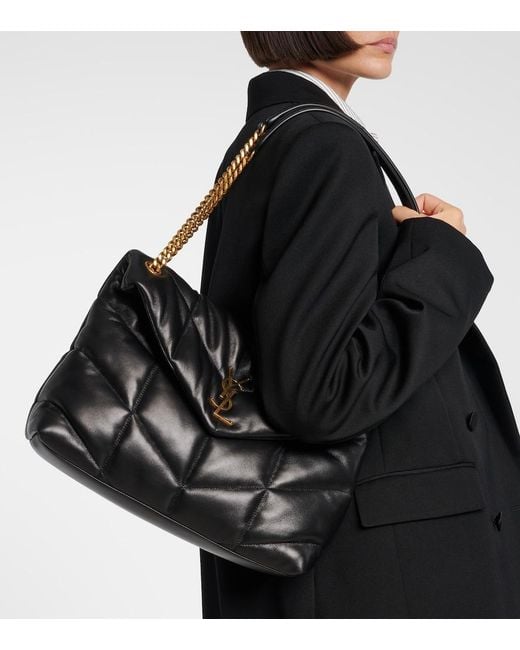 Saint Laurent Black Puffer Medium Leather Shoulder Bag