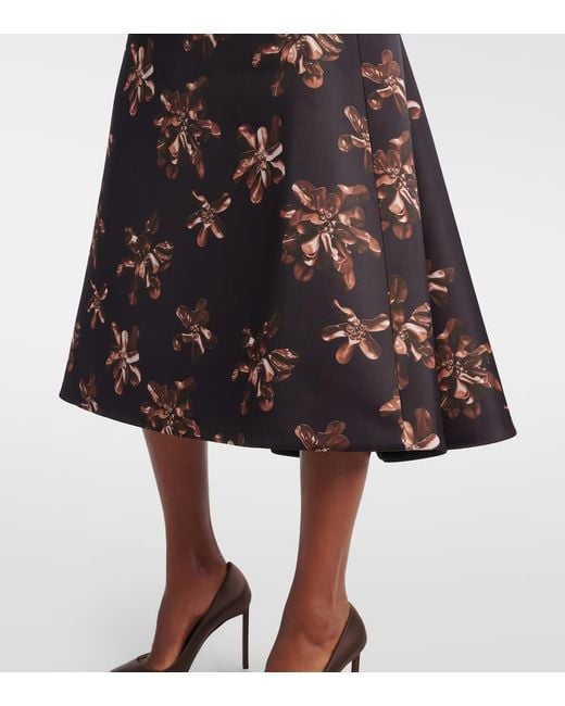 Emilia Wickstead Purple Tippi Floral Genzianella Midi Dress