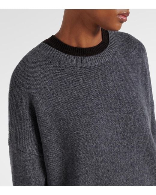 Lisa Yang Gray Mila Cashmere Sweater