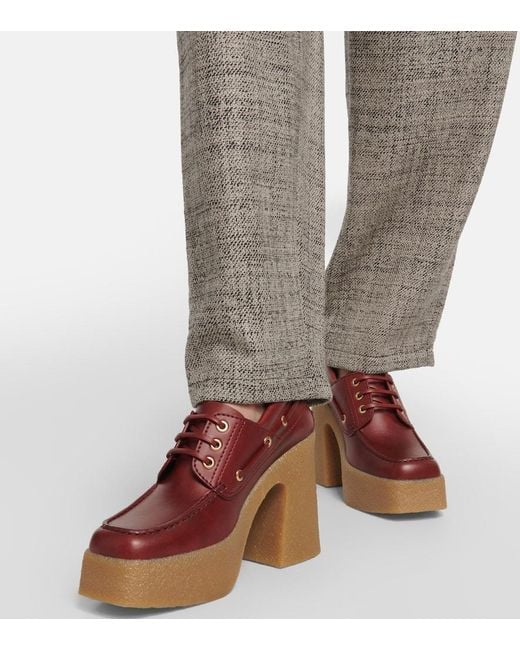 Stella McCartney Red Skyla Loafer Pumps