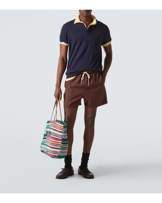 Miu Miu Tote Large Aus Haekelstrick Mit Leder in Multicolor für Herren