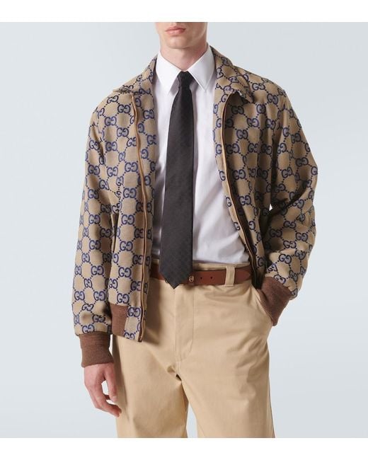 Gucci Black Gg Silk Twill Tie for men