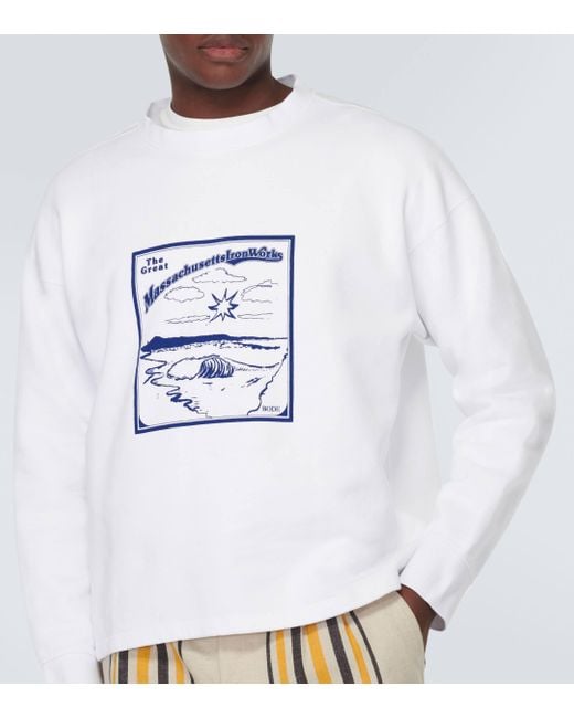 Bode White Ironworks Cotton Jersey Sweatshirt for men