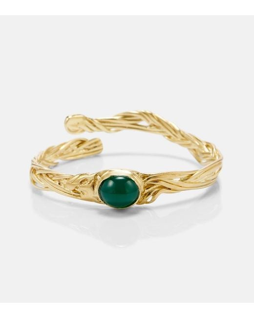 YSSO Metallic Delphi 24Kt-Plated Bangle